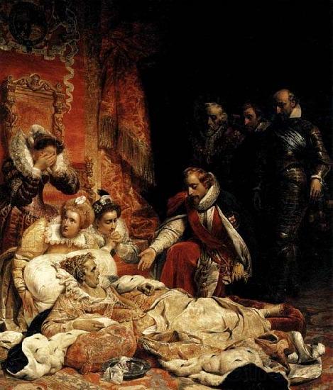 Paul Delaroche The Death of Elizabeth I, Queen of England Spain oil painting art